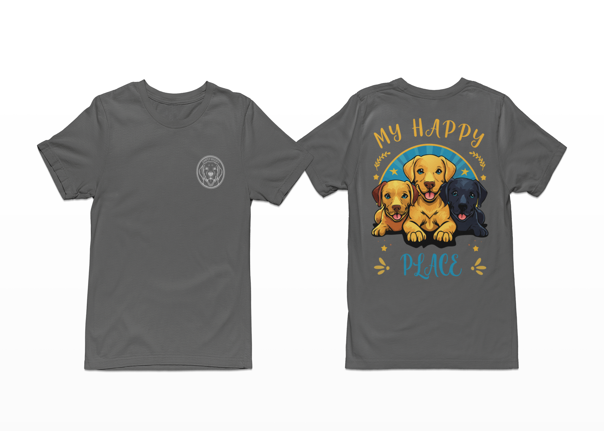 My Happy Place | Puppy Graphic Tee - Image 2