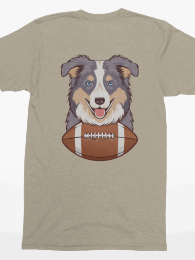 🏈 Australian Shepherd Football Shirt – Sporty Aussie Dog Lovers Tee