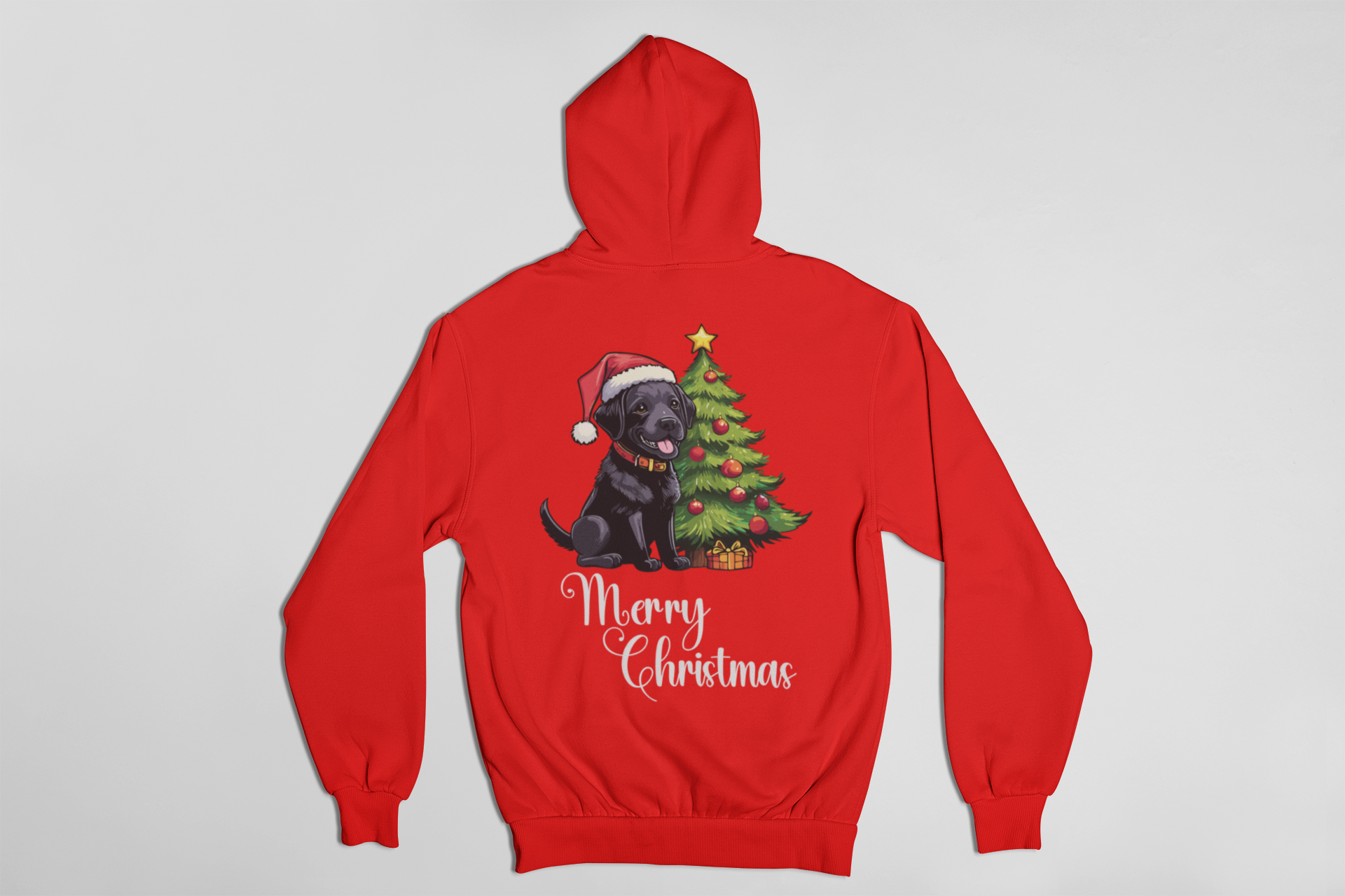 Black Lab “Merry Christmas” Tee – Holiday Dog Lover Shirt, Sweatshirt, or Hoodie - Image 2