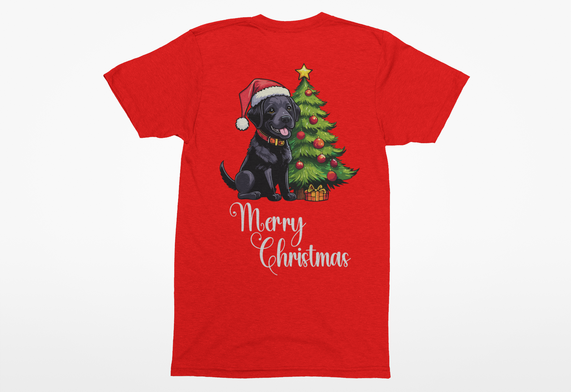 Black Lab “Merry Christmas” Tee – Holiday Dog Lover Shirt, Sweatshirt, or Hoodie - Image 4