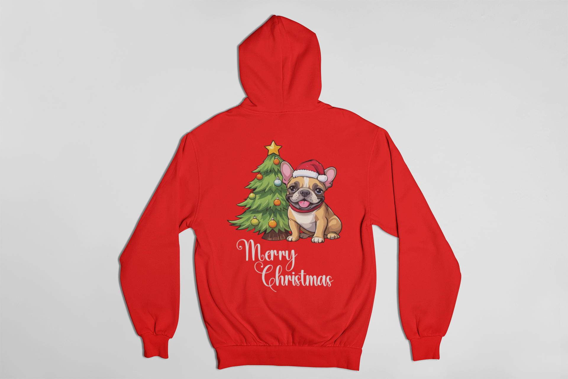 French Bulldog “Merry Christmas” Tee – Holiday Dog Lover Shirt, Sweatshirt, or Hoodie - Image 3