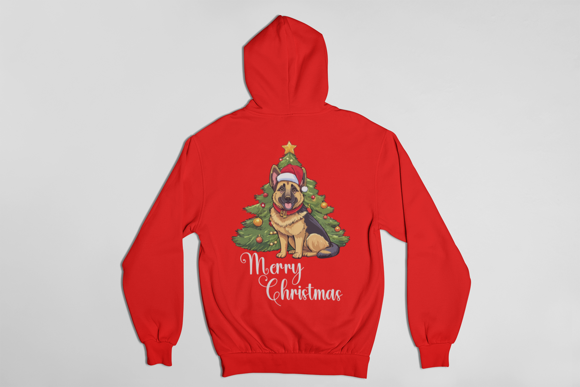 German Shepherd “Merry Christmas” Tee – Festive Dog Lover Shirt, Sweatshirt, or Hoodie - Image 2