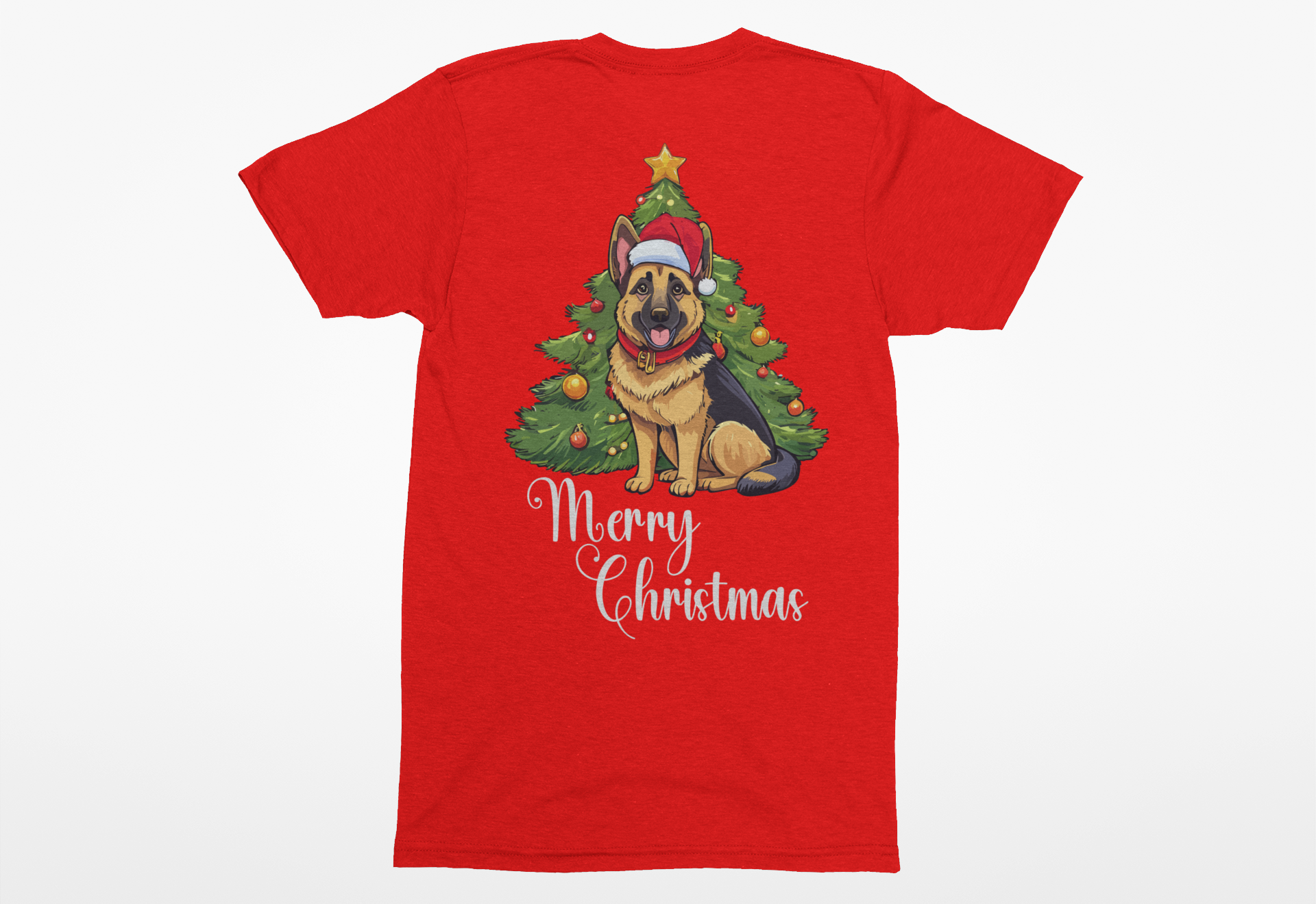 German Shepherd “Merry Christmas” Tee – Festive Dog Lover Shirt, Sweatshirt, or Hoodie - Image 4