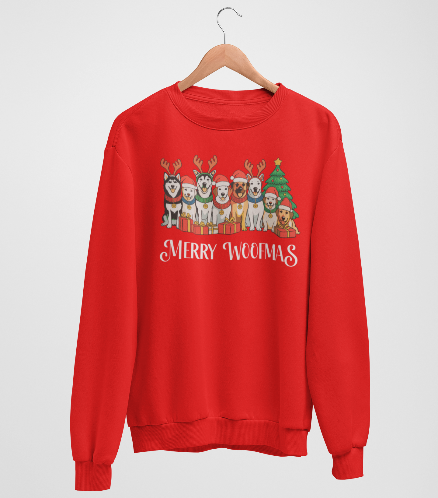 "Merry Woofmas” Christmas Tee – Festive Dog Lover Shirt - Image 2
