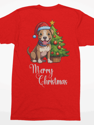 Pitbull “Merry Christmas” Tee – Holiday Dog Lover Shirt, Sweatshirt, or Hoodie