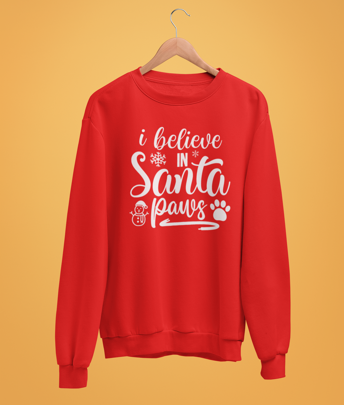 I Believe in Santa Paws | Cute Christmas Shirt for Dog Lovers - Image 2