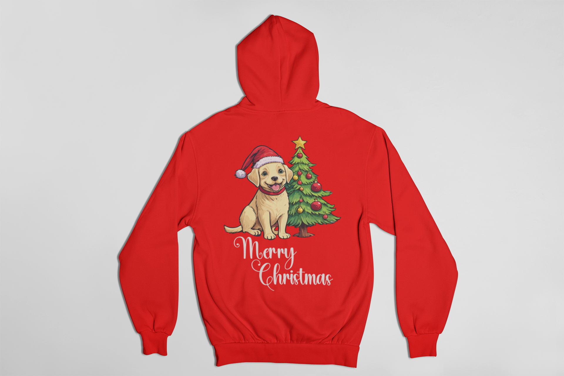 Yellow Lab “Merry Christmas” Tee – Holiday Dog Lover Shirt, Sweatshirt, or Hoodie - Image 3