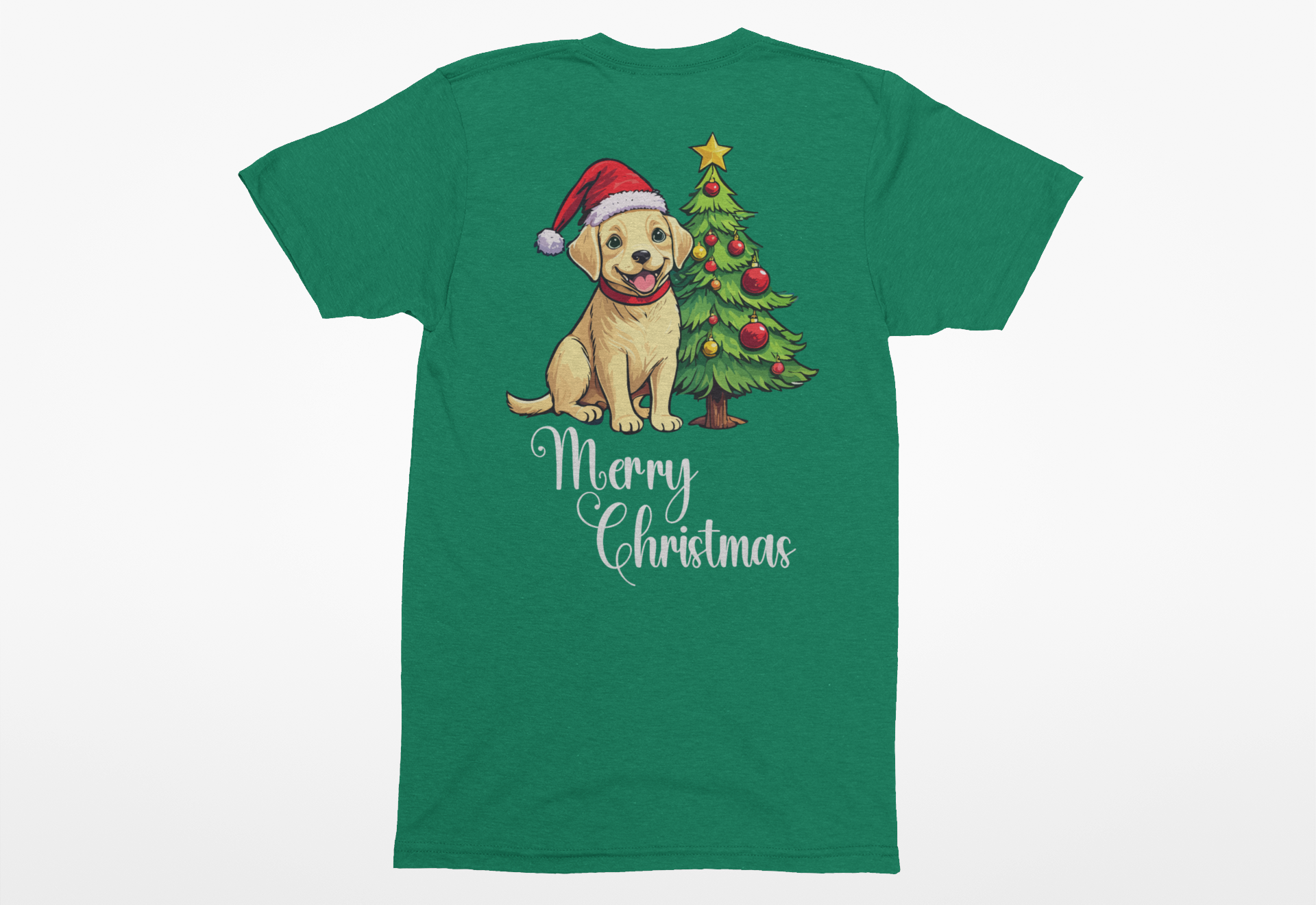 Yellow Lab “Merry Christmas” Tee – Holiday Dog Lover Shirt, Sweatshirt, or Hoodie - Image 4