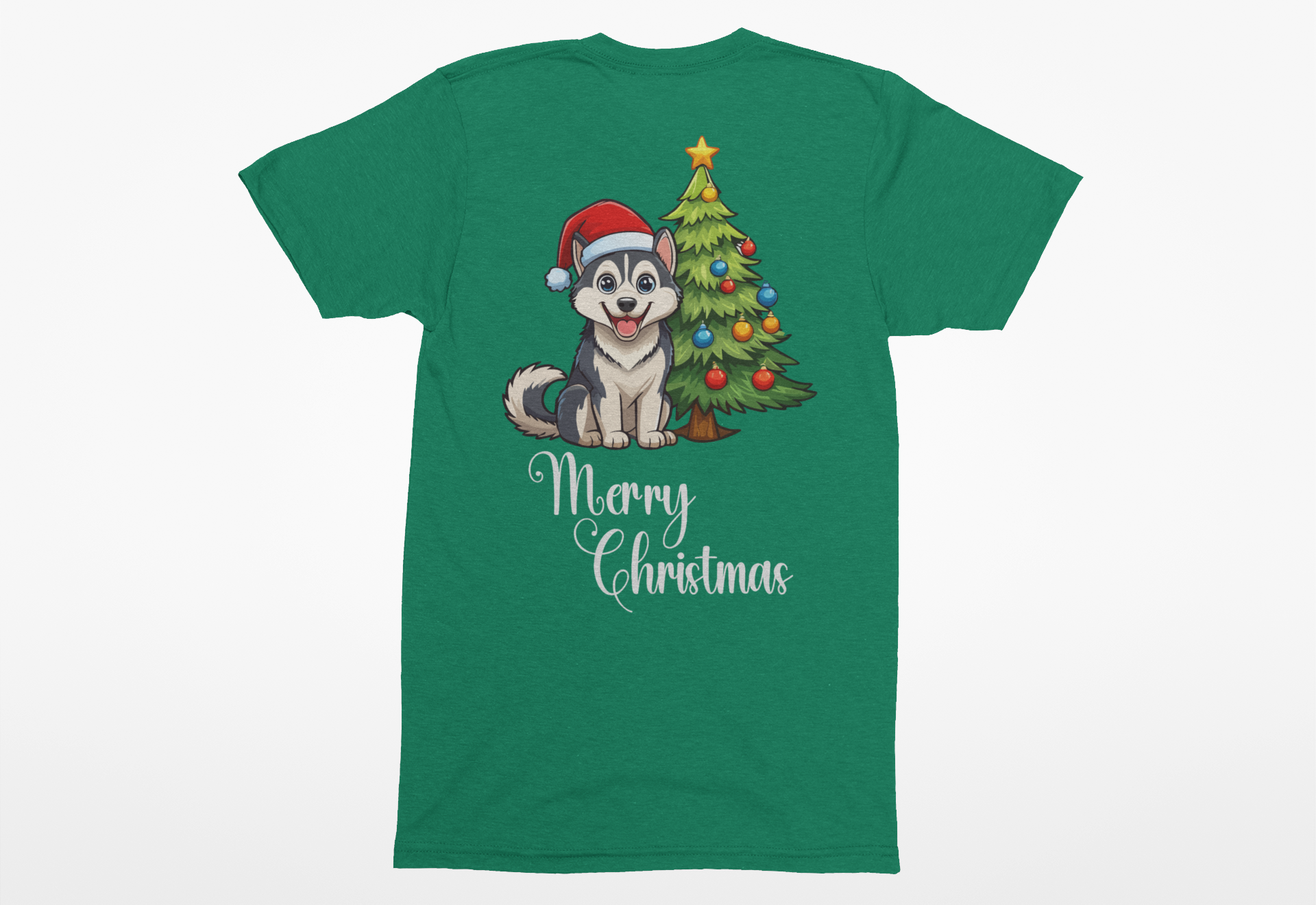 Siberian Husky “Merry Christmas” Tee – Holiday Dog Lover Shirt, Sweatshirt, or Hoodie - Image 7
