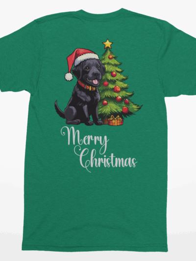 Black Lab “Merry Christmas” Tee – Holiday Dog Lover Shirt, Sweatshirt, or Hoodie