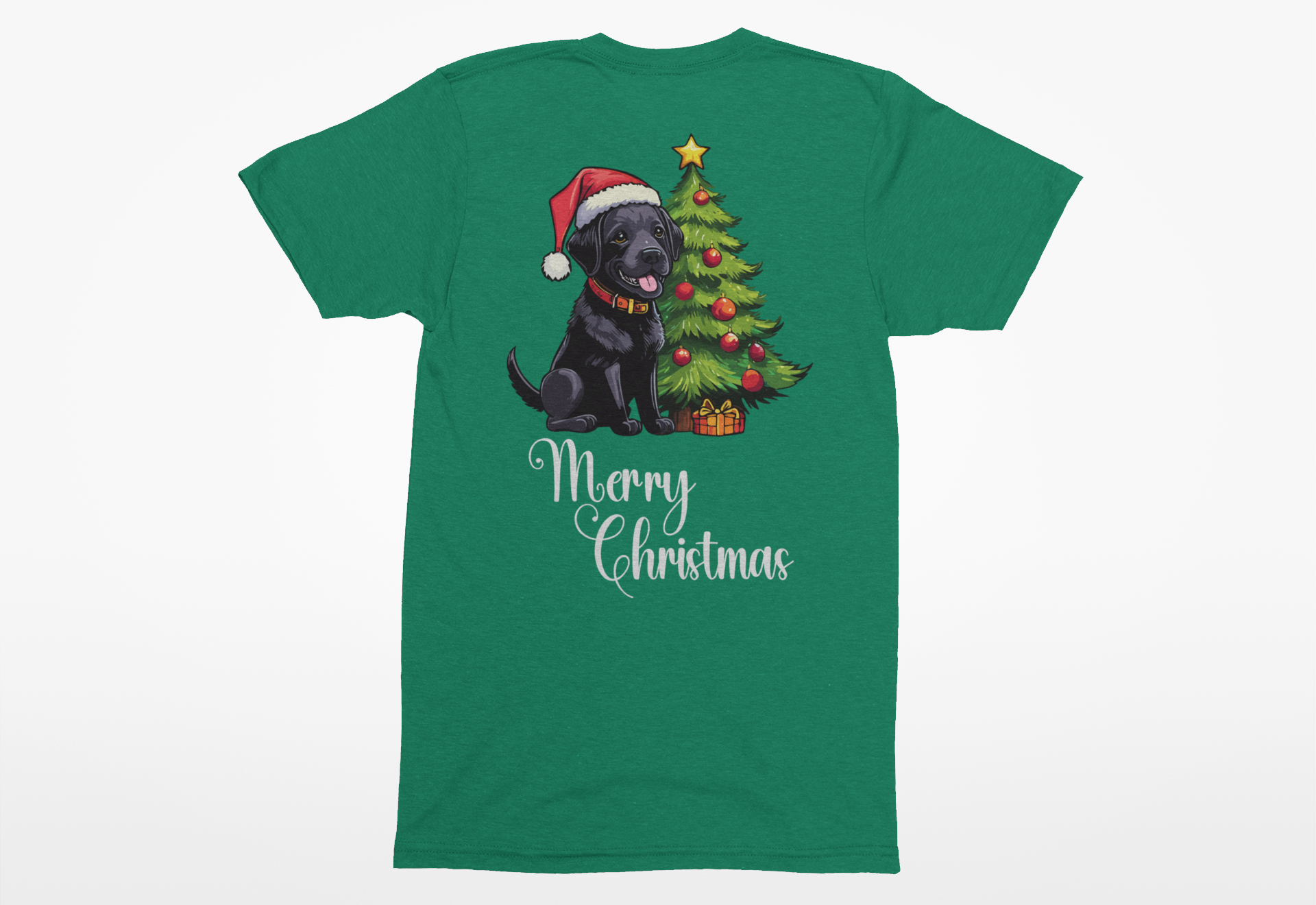 Black Lab “Merry Christmas” Tee – Holiday Dog Lover Shirt, Sweatshirt, or Hoodie