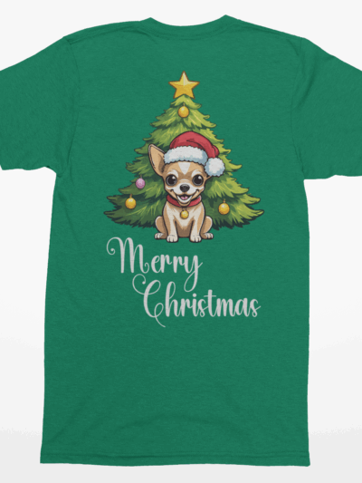 Chihuahua “Merry Christmas” Tee – Christmas Dog Lover Shirt, Sweatshirt, or Hoodie