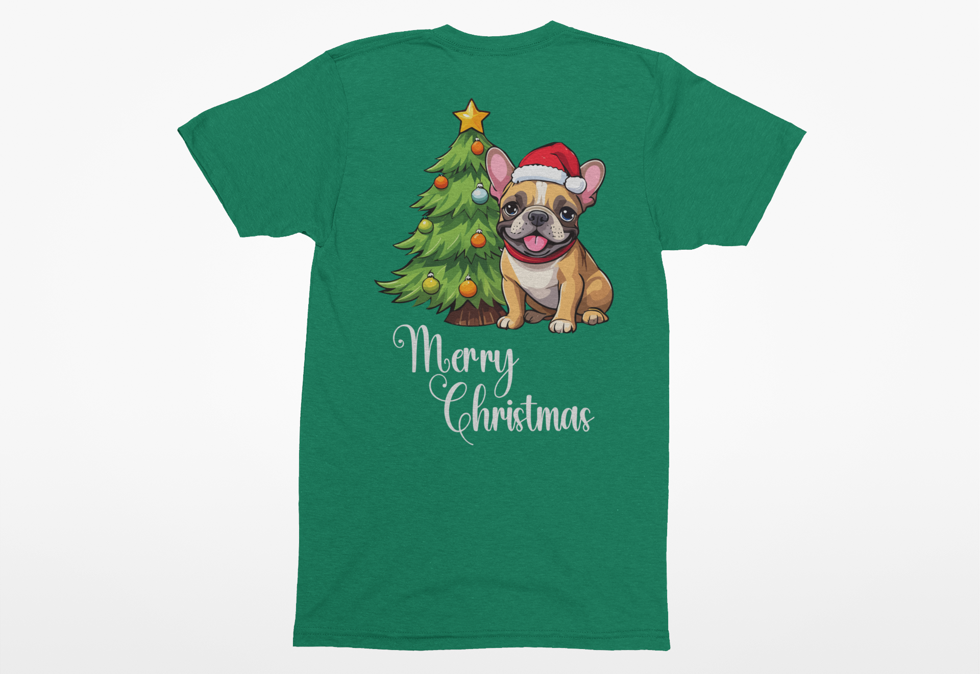French Bulldog “Merry Christmas” Tee – Holiday Dog Lover Shirt, Sweatshirt, or Hoodie - Image 4
