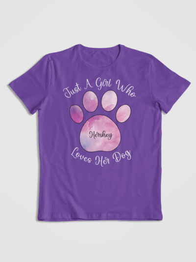 Personalizable “Just a Girl Who Loves Her Dogs” T-Shirt – Custom Dog Name Shirt