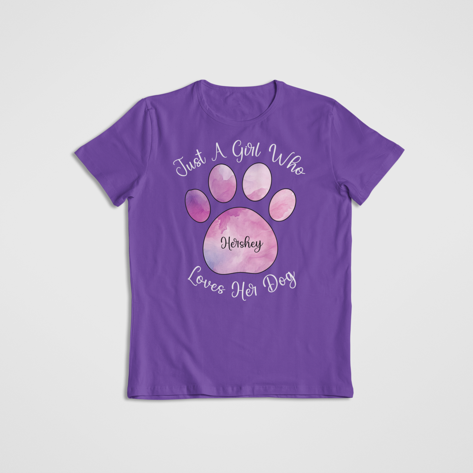 Personalizable “Just a Girl Who Loves Her Dogs” T-Shirt – Custom Dog Name Shirt