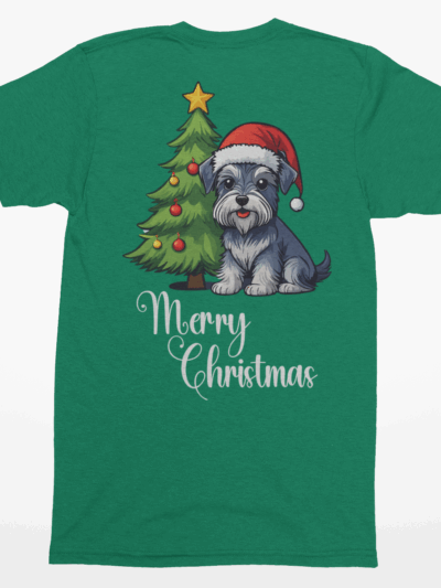 Mini Schnauzer “Merry Christmas” Tee – Holiday Dog Lover Shirt, Sweatshirt, or Hoodie