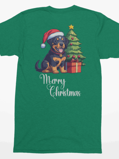 Rottweiler “Merry Christmas” Tee – Holiday Dog Lover Shirt, Sweatshirt, or Hoodie