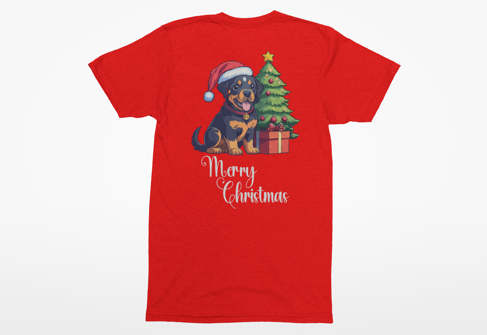 Rottweiler “Merry Christmas” Tee – Holiday Dog Lover Shirt, Sweatshirt, or Hoodie - Image 2