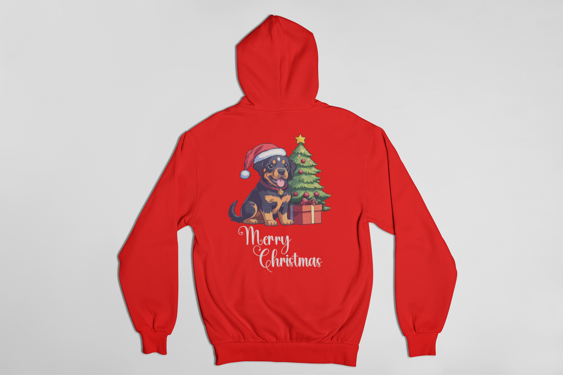 Rottweiler “Merry Christmas” Tee – Holiday Dog Lover Shirt, Sweatshirt, or Hoodie - Image 3