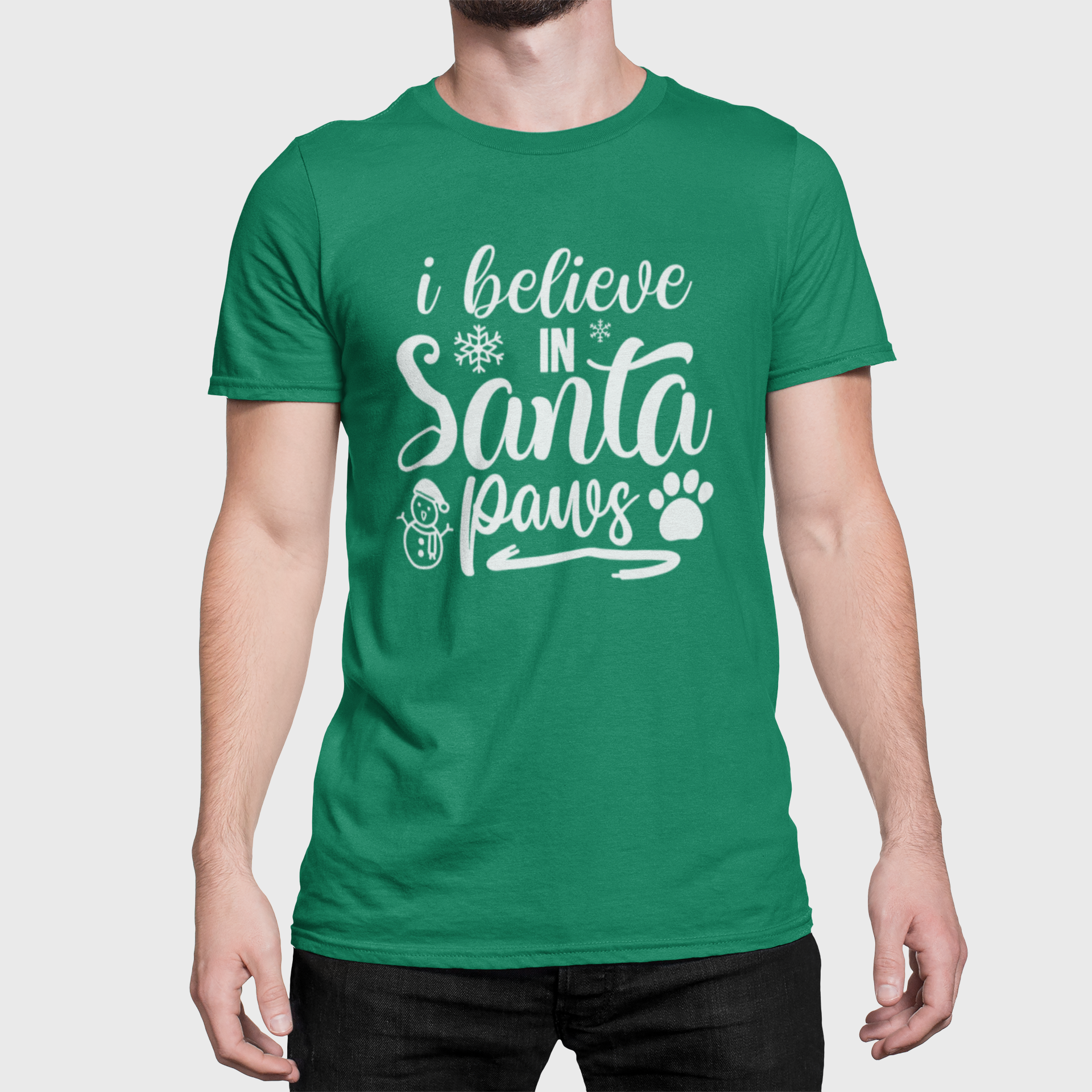 I Believe in Santa Paws | Cute Christmas Shirt for Dog Lovers - Image 4