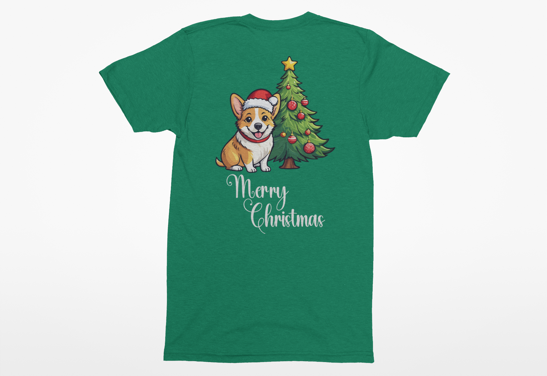 Corgi “Merry Christmas” Tee – Holiday Dog Lover Shirt, Sweatshirt, or Hoodie - Image 2