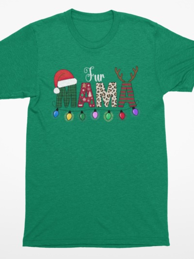Christmas Fur Mama Tee | Holiday Dog Mom Shirt