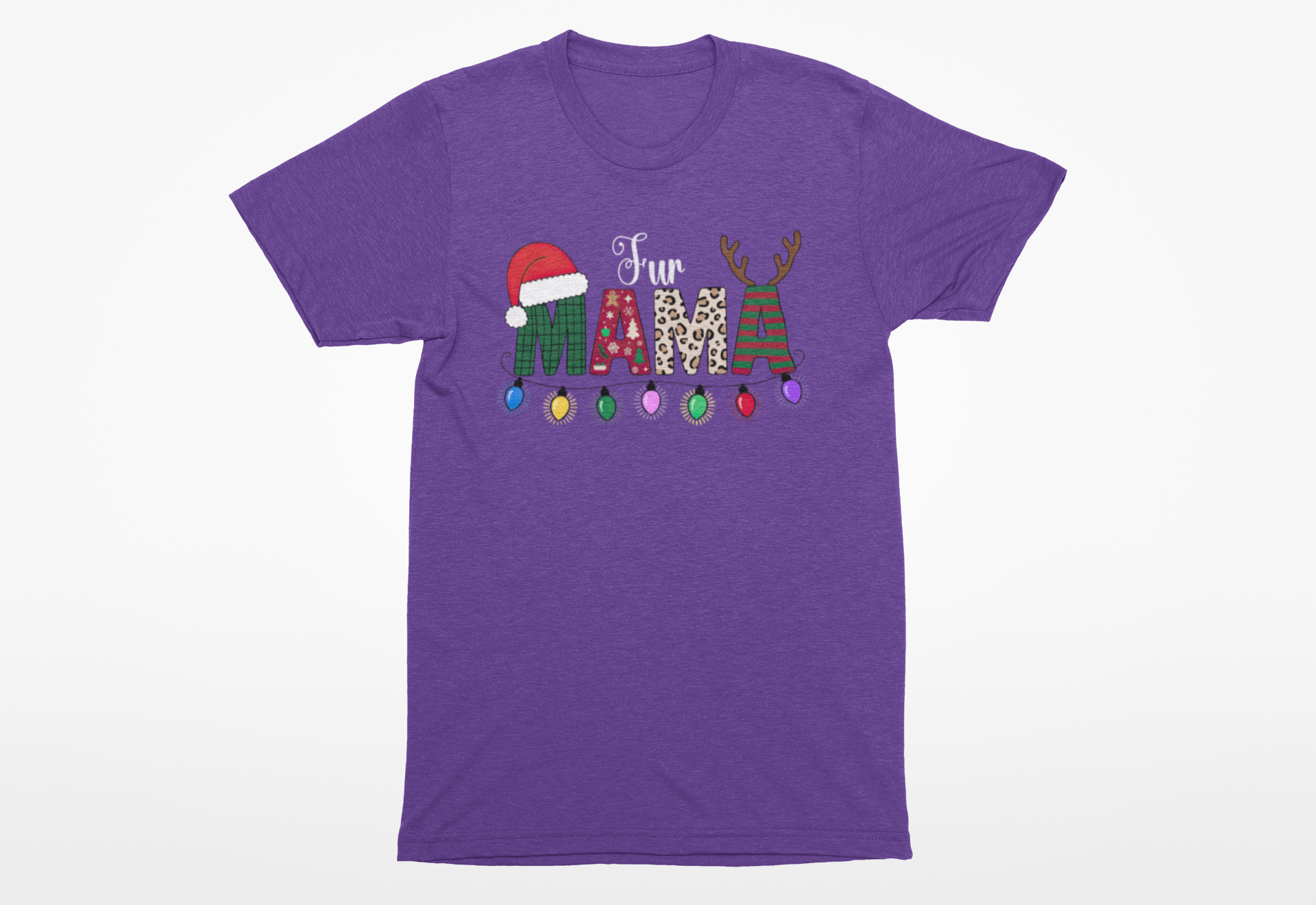 Christmas Fur Mama Tee | Holiday Dog Mom Shirt - Image 3