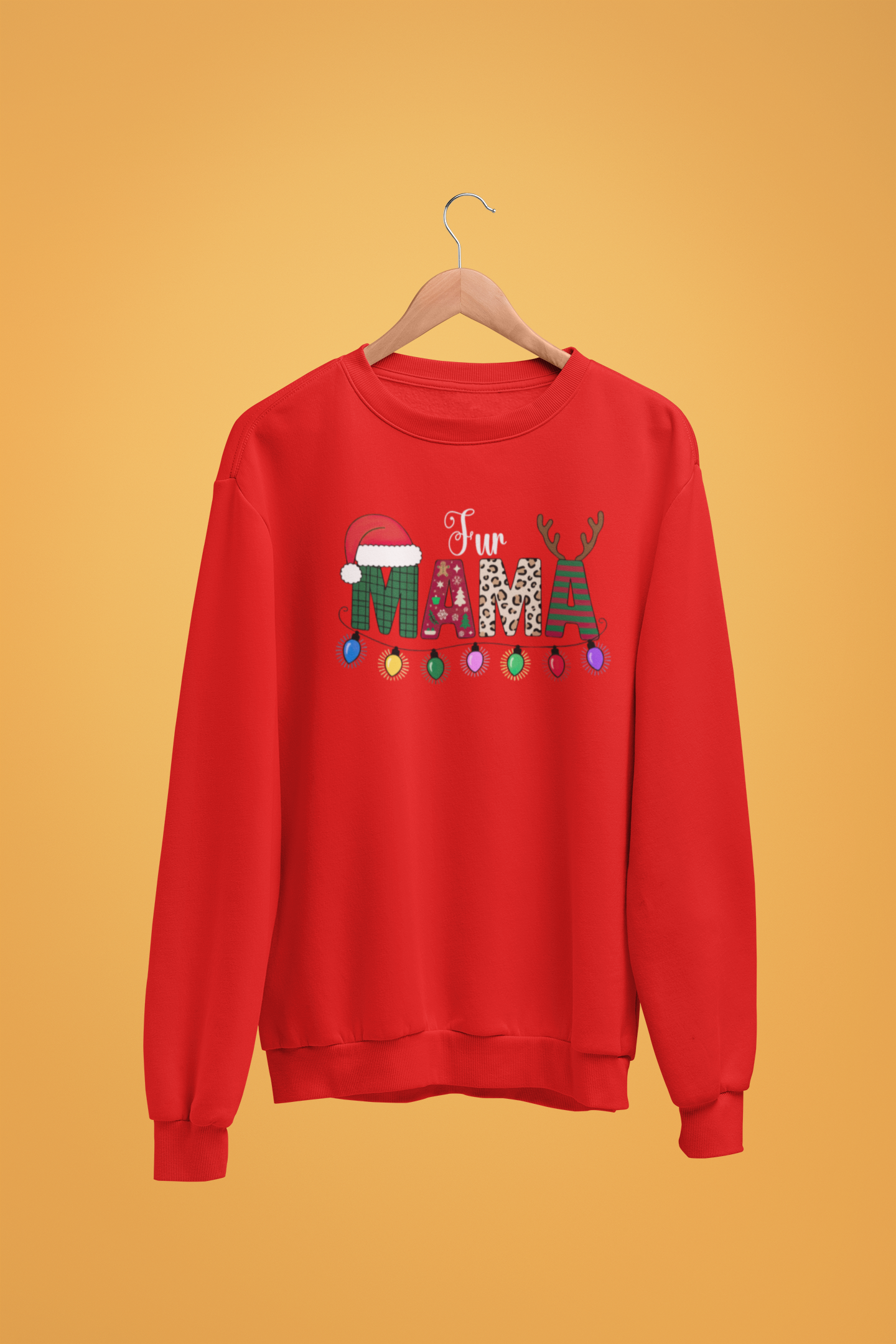 Christmas Fur Mama Tee | Holiday Dog Mom Shirt - Image 5