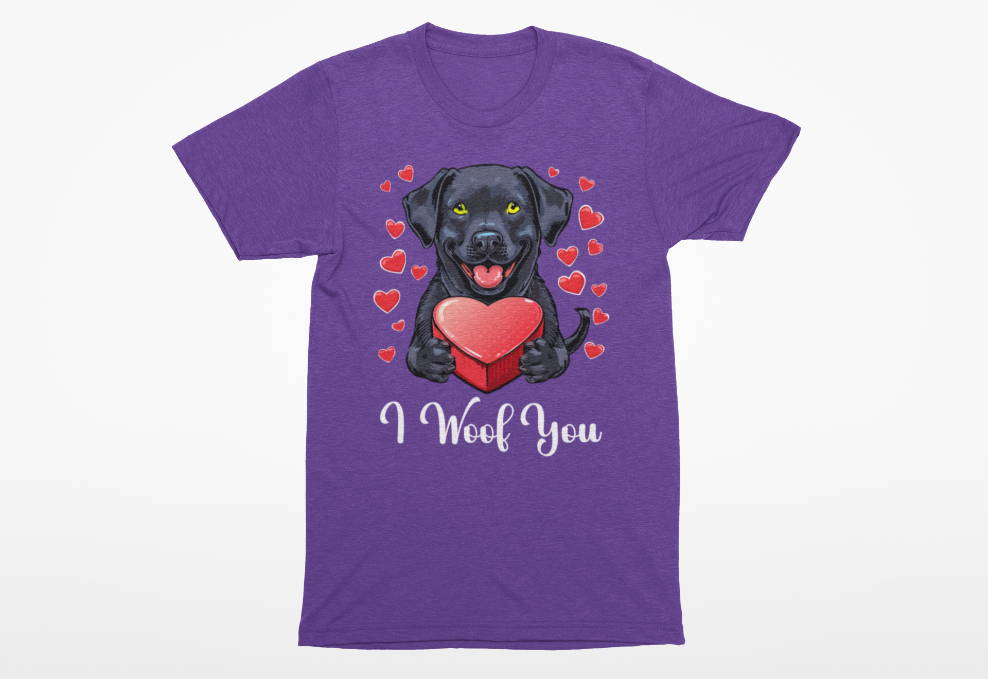 "I Woof You" Valentine's Day Dog Lover's Shirt | Cute Puppy Love Tee - Image 10
