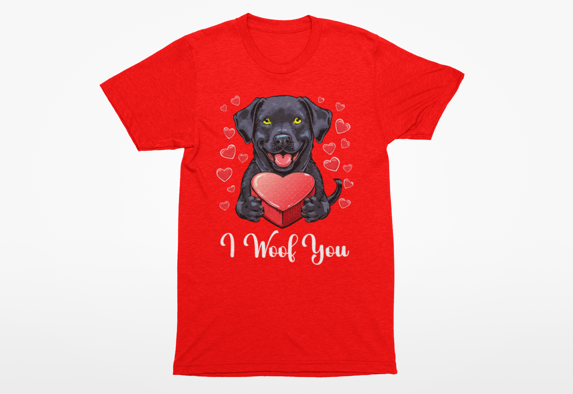 "I Woof You" Valentine's Day Dog Lover's Shirt | Cute Puppy Love Tee - Image 9