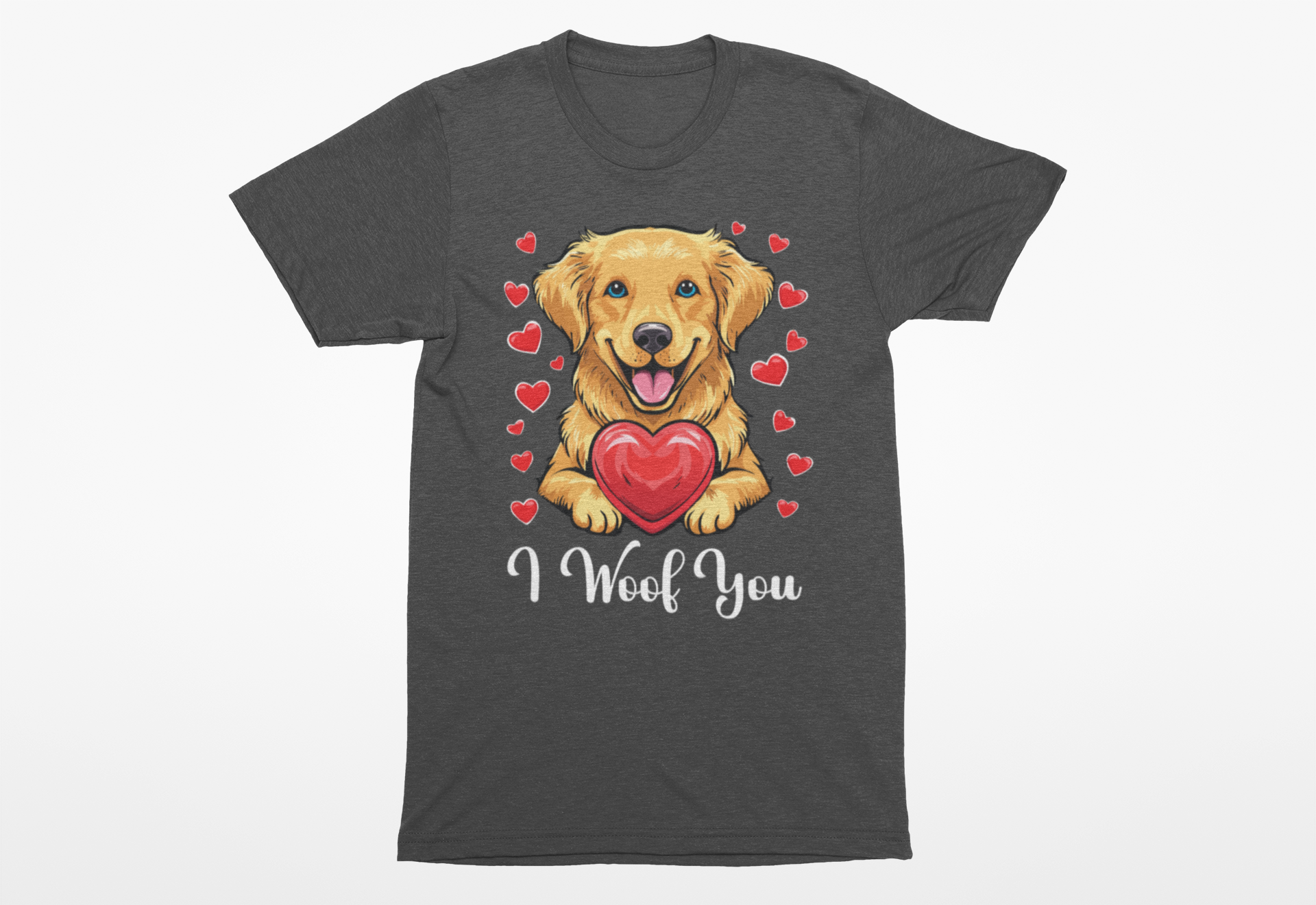 "I Woof You" Valentine's Day Dog Lover's Shirt | Cute Puppy Love Tee - Image 8