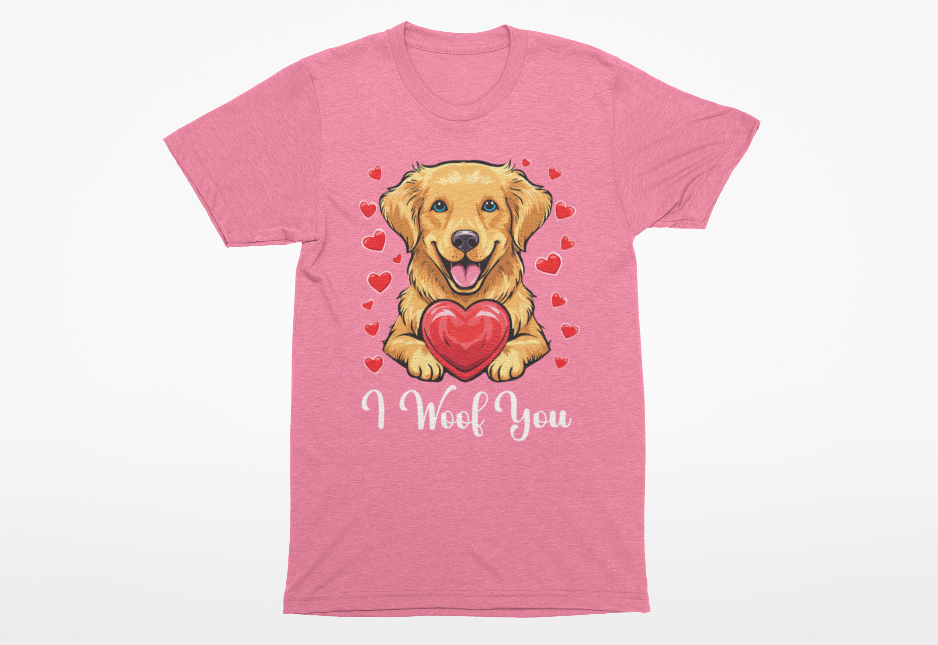 "I Woof You" Valentine's Day Dog Lover's Shirt | Cute Puppy Love Tee - Image 5