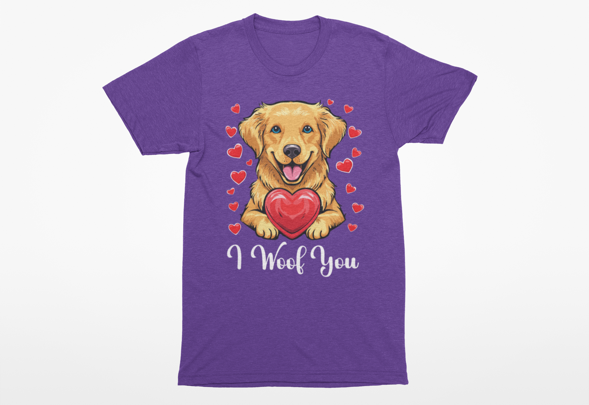 "I Woof You" Valentine's Day Dog Lover's Shirt | Cute Puppy Love Tee - Image 6