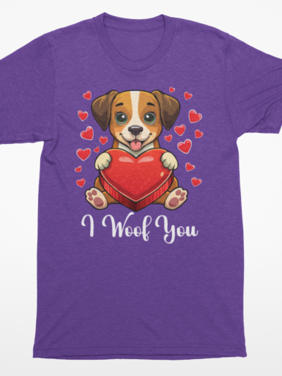 "I Woof You" Valentine's Day Dog Lover's Shirt | Cute Puppy Love Tee