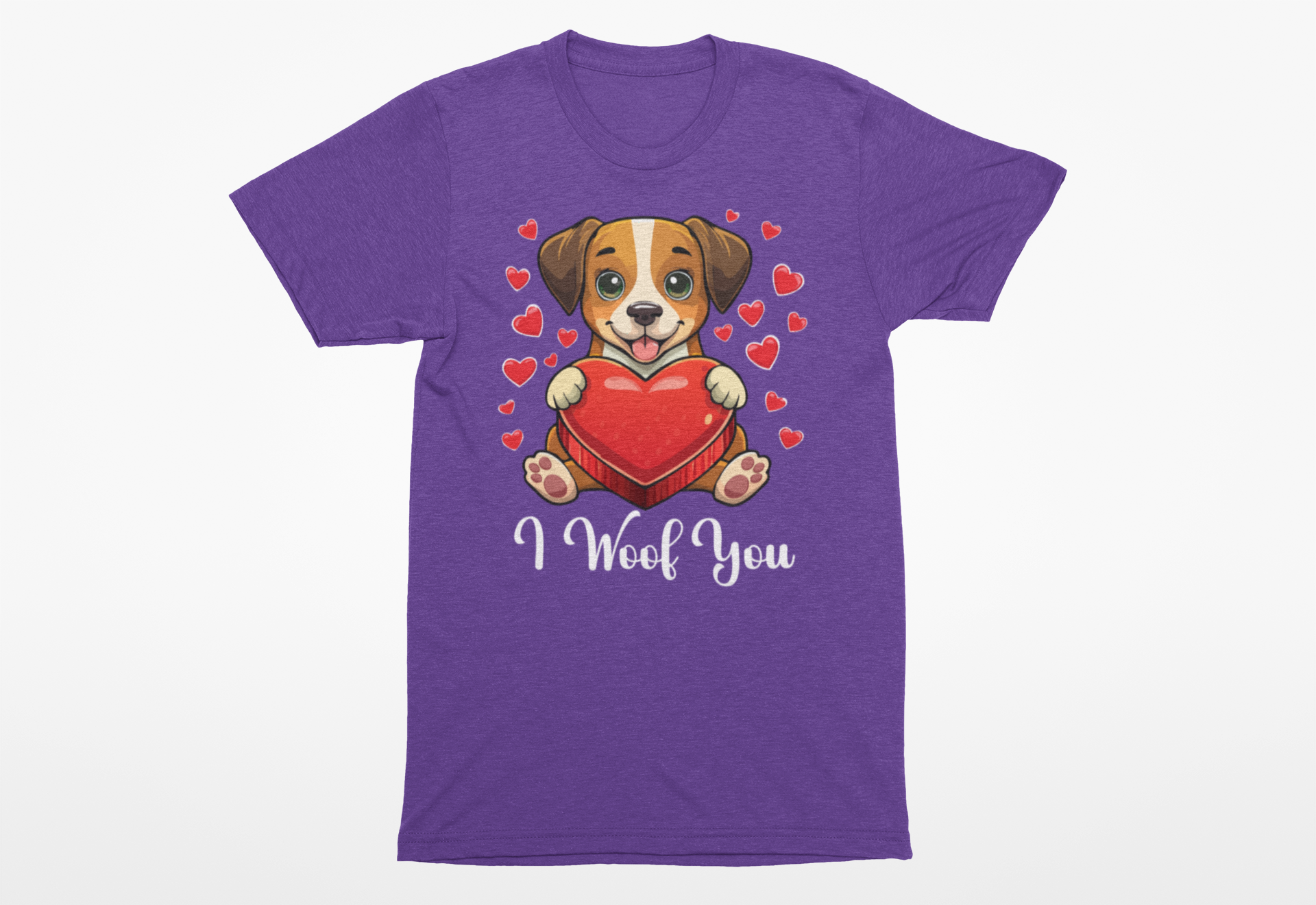 "I Woof You" Valentine's Day Dog Lover's Shirt | Cute Puppy Love Tee