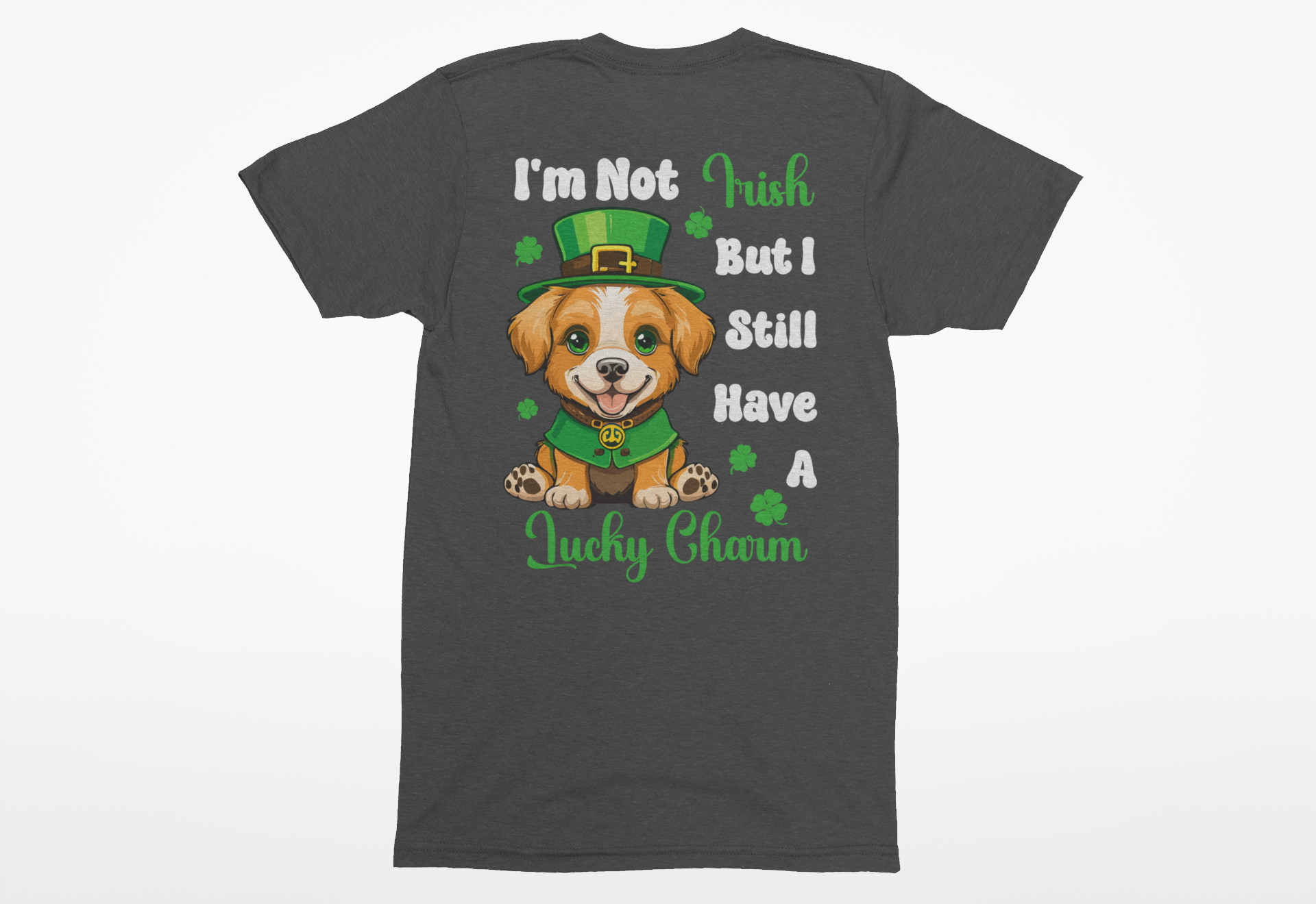“I’m Not Irish But I Still Have a Lucky Charm” St. Patrick’s Day Dog Shirt | Cute St. Paddy's Day Tee - Image 4