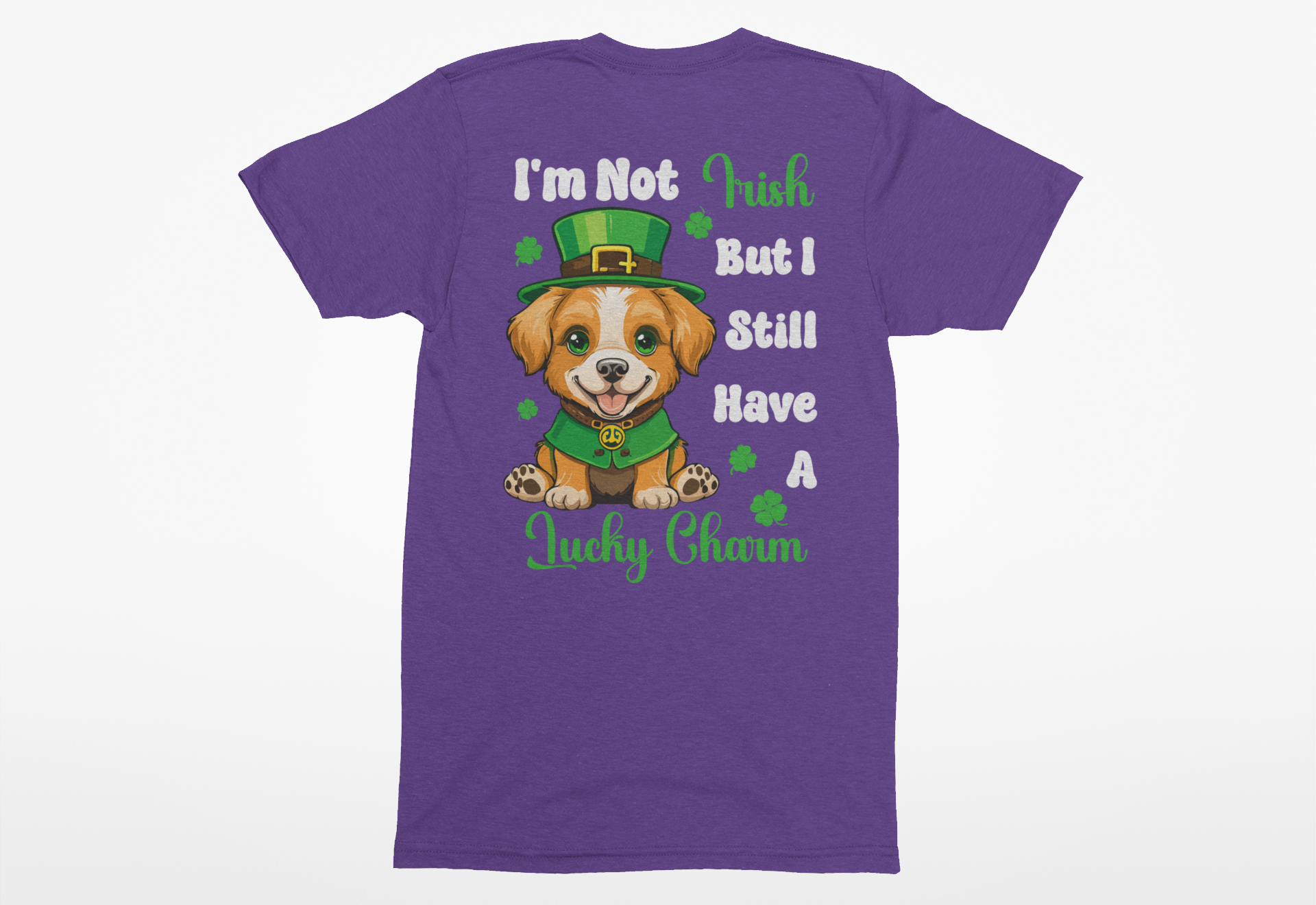 “I’m Not Irish But I Still Have a Lucky Charm” St. Patrick’s Day Dog Shirt | Cute St. Paddy's Day Tee - Image 2