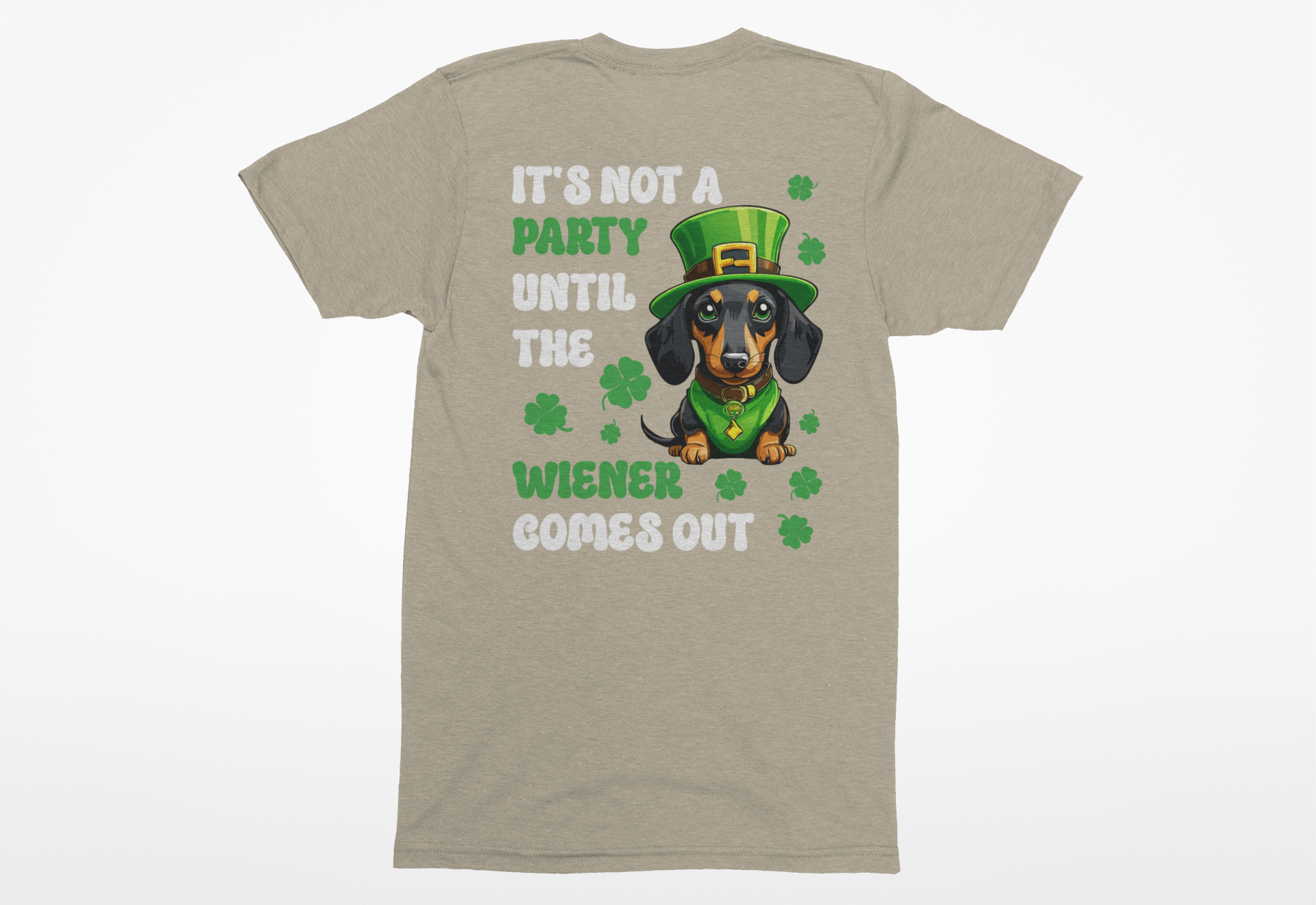 “It’s Not a Party Until a Wiener Comes Out” St. Patrick’s Day Shirt | Funny Dachshund Tee - Image 4
