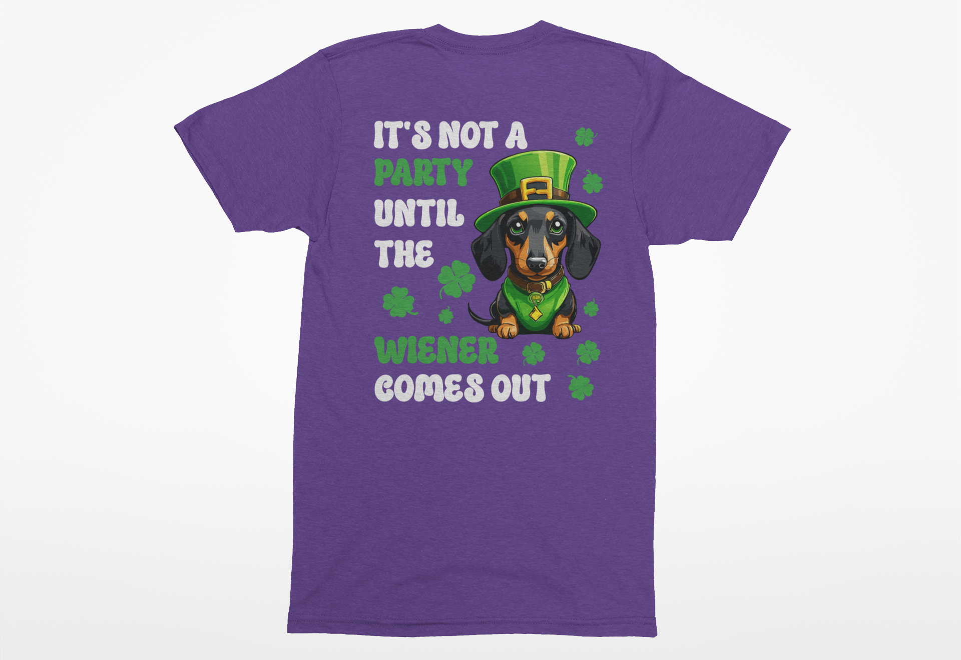 “It’s Not a Party Until a Wiener Comes Out” St. Patrick’s Day Shirt | Funny Dachshund Tee - Image 2