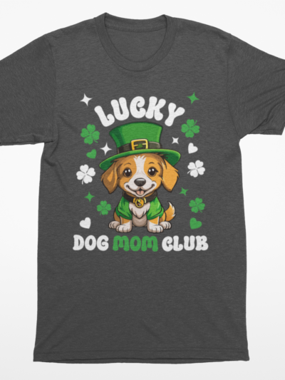 “Lucky Dog Mom Club” St. Patrick’s Day Shirt – Festive Dog Lover Tee