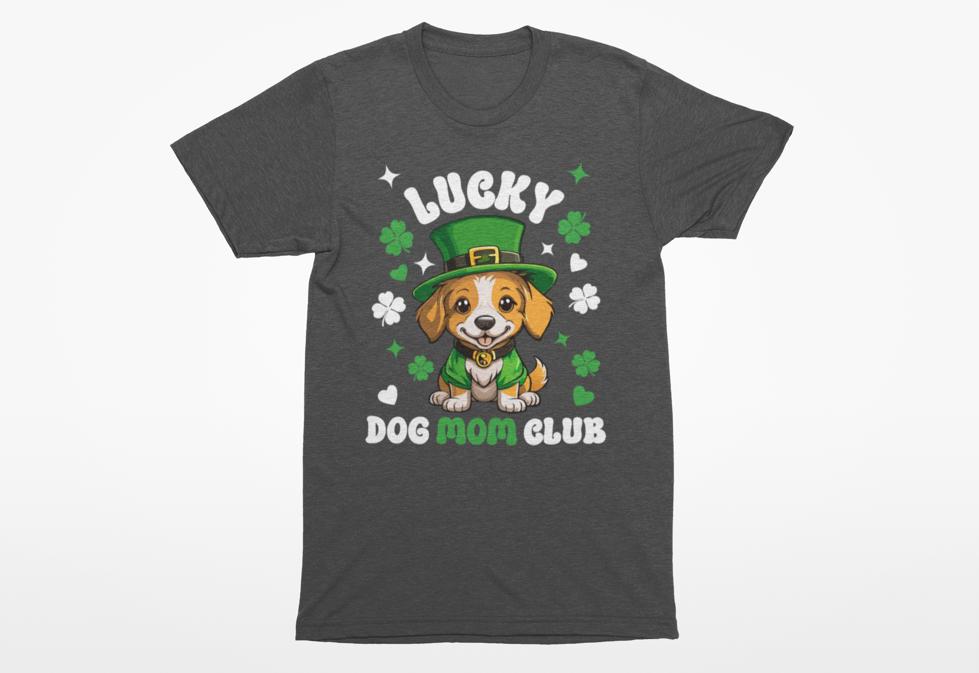 “Lucky Dog Mom Club” St. Patrick’s Day Shirt – Festive Dog Lover Tee