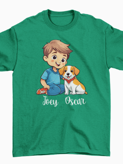 Personalized Dog & Boy T-Shirt | Youth Dog Lover's Tee
