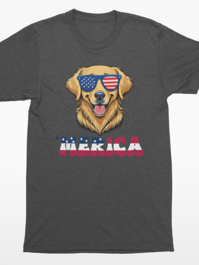 🇺🇸 ’Merica Golden Retriever T-Shirt | Patriotic Dog Lover Tee 🐶🕶️