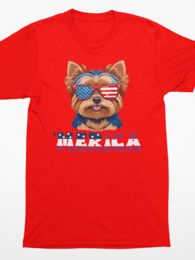 🇺🇸 ’Merica Yorkie T-Shirt | Patriotic Dog Lover Tee 🐶🕶️