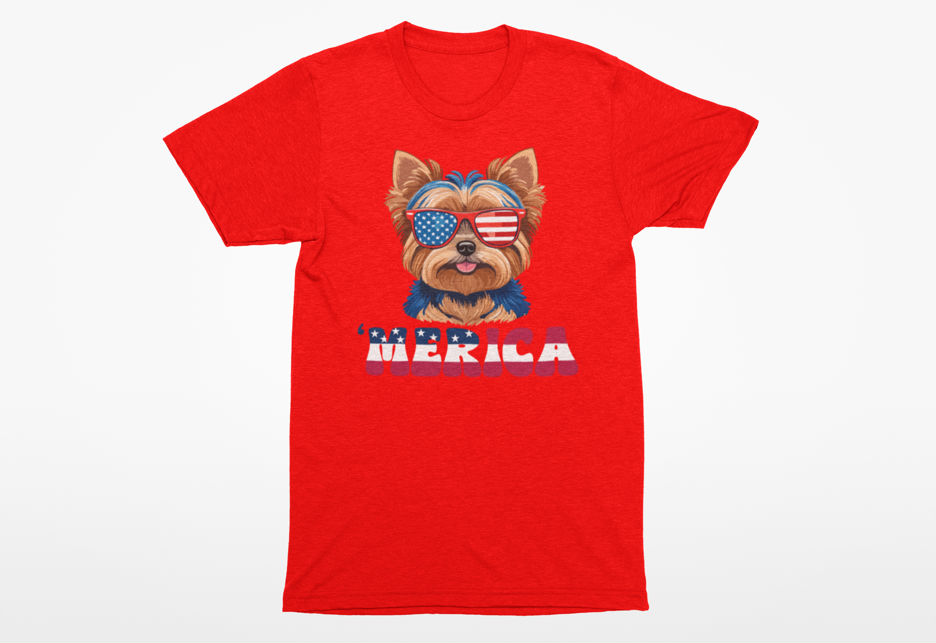 🇺🇸 ’Merica Yorkie T-Shirt | Patriotic Dog Lover Tee 🐶🕶️