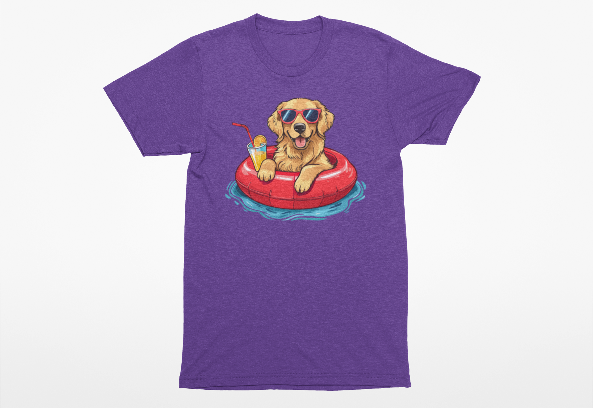 Summer Golden Retriever T-Shirt | Funny Summer Dog Lover Tee for Summer - Image 2