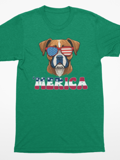 🇺🇸 ’Merica Boxer T-Shirt | Patriotic Dog Lover Tee 🐶🕶️