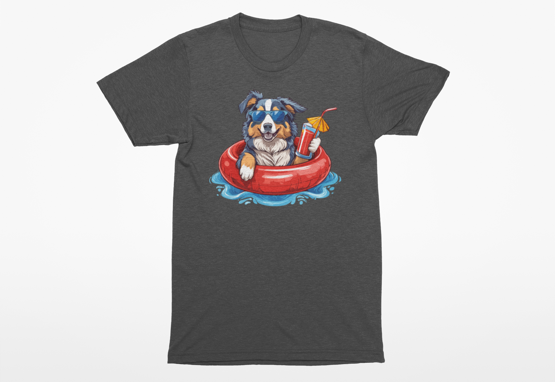 Summer Australian Shepherd T-Shirt | Funny Summer Dog Lover Tee for Summer - Image 4