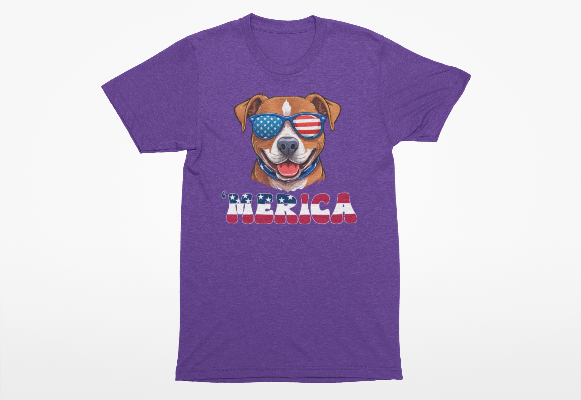🇺🇸 ’Merica Pitbull T-Shirt | Patriotic Dog Lover Tee 🐶🕶️ - Image 3