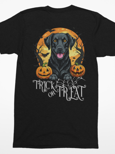 Black Lab Trick-or-Treat Tee | Halloween Dog Lover T-Shirt